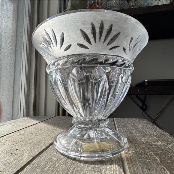 Cristal D'Arques Crystal Serving Bowl Carthage Vintage Candy Dish 6” Tall France - Picture 11 of 14